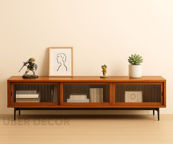 TSUKANE CABINET [上台] Solva Crest – Retro Modern TV Cabinet, Japandi Inspired Console