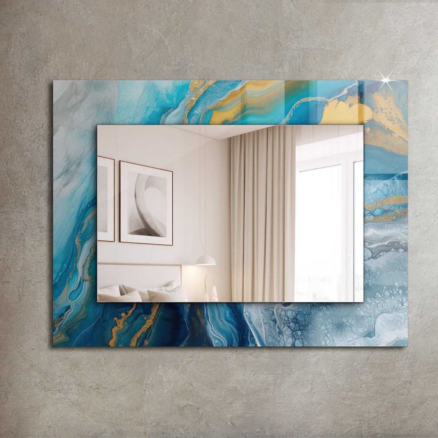 printed frame mirrors