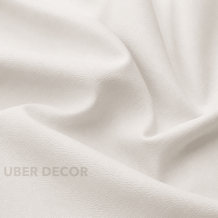 KOREAN LEATHER- Leatherette Faux Leather Upholstery Fabric- Pearl White