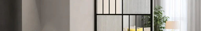NOIRIS Stainless Steel Glass Room Divider Floor To Ceiling Partition For Bedroom Living Room And Passage