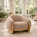 Light Brown Fuzzy Boucle