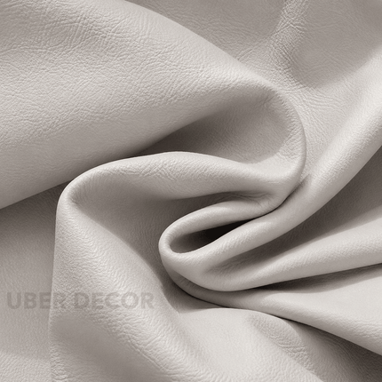 KOREAN LEATHER- Leatherette Faux Leather Upholstery Fabric- Light Greige