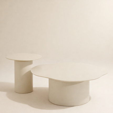 Dawson Sculptural Coffee Table for Modern Family Lounge Contemporary Organic Design Solid Surface Finish Custom Made Center Table
