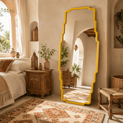 Bahira Moroccan Geometric Full Length Floor Mirror – Dressing Mirror