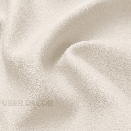 KOREAN LEATHER- Leatherette Faux Leather Upholstery Fabric- Off-White