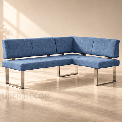 Elementa Edge Modern L Shaped Corner Bench Contemporary Minimal Customisable Seating for Dining Living Lounge and Office Spaces