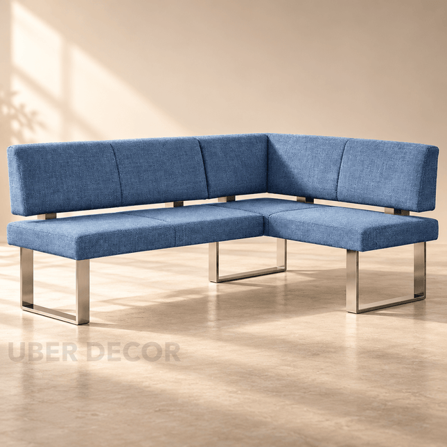 Elementa Edge Modern L Shaped Corner Bench Contemporary Minimal Customisable Seating for Dining Living Lounge and Office Spaces
