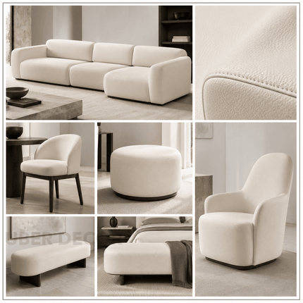 KOREAN LEATHER- Leatherette Faux Leather Upholstery Fabric- Off-White