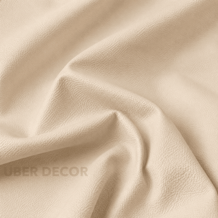 KOREAN LEATHER- Leatherette Faux Leather Upholstery Fabric- Almond Cream