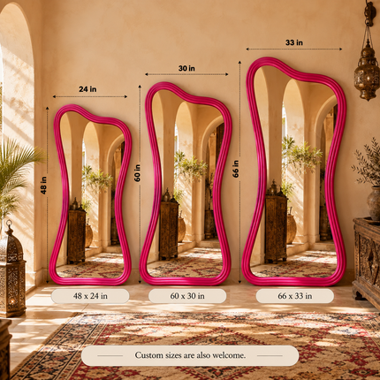 Riad Irregular Full Length Floor Mirror – Decorative Standing Mirror