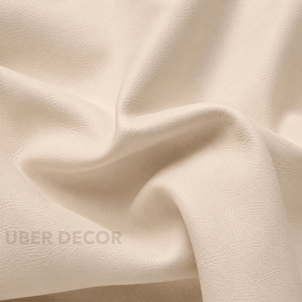 KOREAN LEATHER- Leatherette Faux Leather Upholstery Fabric- Birch Beige