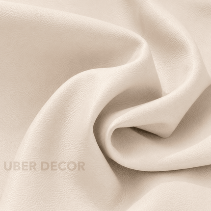KOREAN LEATHER- Leatherette Faux Leather Upholstery Fabric- Light Sand