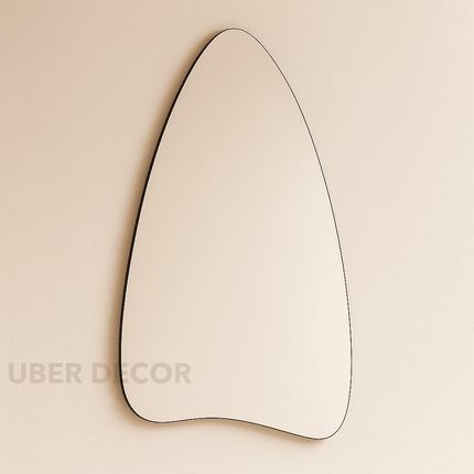 Asymmetrical Frameless Wall Mirror-Modern Asymmetric Irregular Mirror for Bathroom Vanity or Living Room