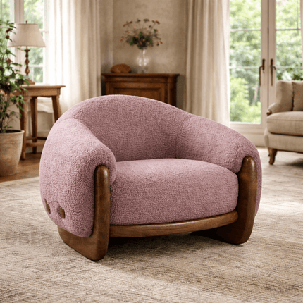 Cocoonora Lounge Chair Retro Inspired Contemporary Accent Statement Seating for Modern Living Room and Bedroom Interiors