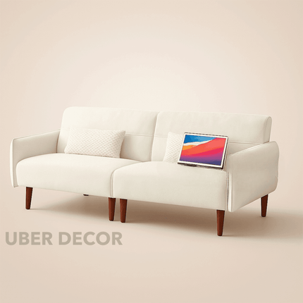 Dubai 81" Futon Sofa Bed - Oversized Convertible Tufted Futon Couch Bed for Living Room