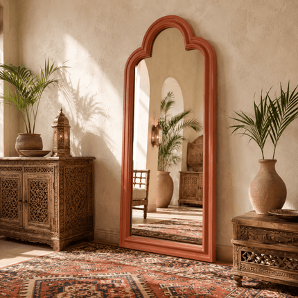 Amani Moroccan Arch Full Length Floor Mirror – Standing Mirror for Bedroom