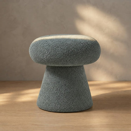 Button Mush Mushroom Ottoman Stool – Ready to Dispatch Modern Boucle Pouffe for Living Room