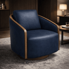 Deep Navy Leatherette