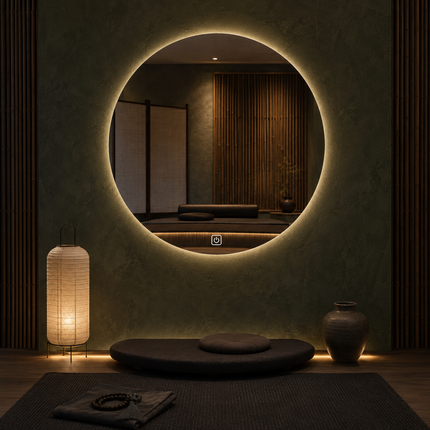 Miranova Venetian Led mirror- 3-colour front lit or backlit touch button led frameless bathroom vanity mirror
