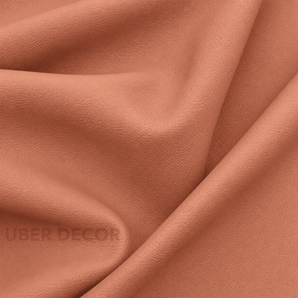 KOREAN LEATHER- Leatherette Faux Leather Upholstery Fabric- Terracotta