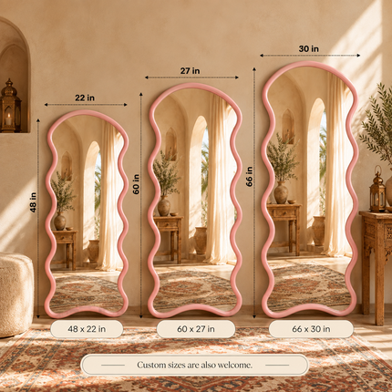 Medina Moroccan Full Length Floor Mirror – Bohemian Style Mirror for Bedroom