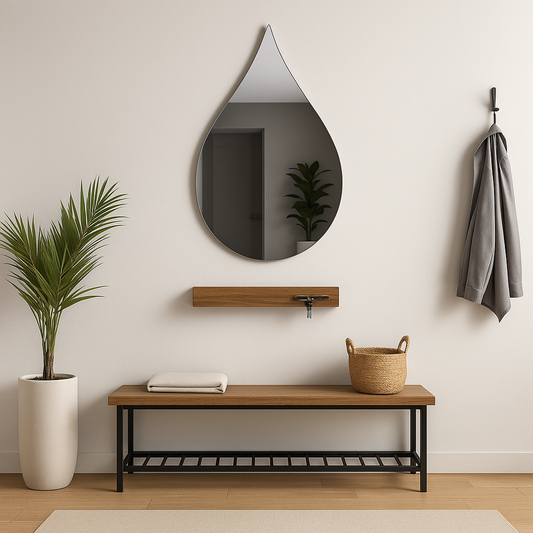 Lira Mirror – Teardrop Frameless Wall Mirror for  Modern Minimalist Decor