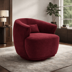 Burgundy Fine Boucle-Suede Blend