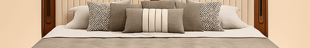SheeshamNest Contemporary Modern Upholstered Platform Customisable Bed for Minimalist Bedroom - Uber Decor