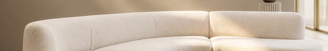 Doha Modern Curved Sectional Sofa Japandi Style Luxury Sofa for Living Room