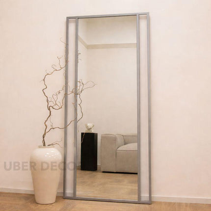 PrismaPane- Large Sized Rectangle Metal Framed Mirror for Living Room or Bedroom