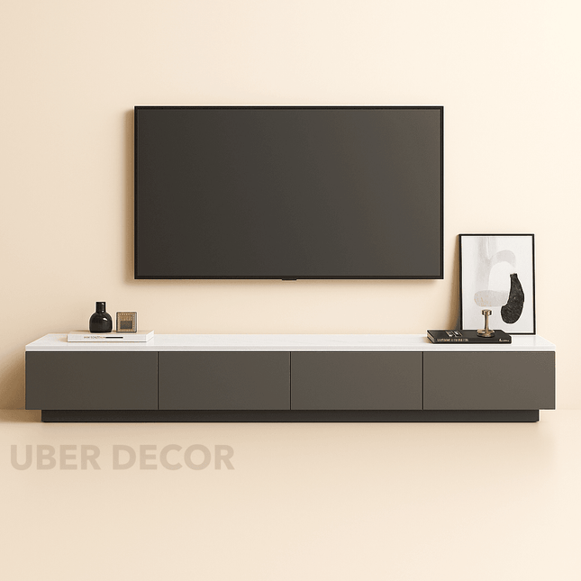 Averra Luxe – Modern TV Cabinet, European Inspired Elegant Console, Low Base, Living Room TV Unit