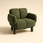 Olive Green Suede Velvet
