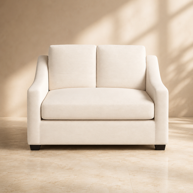 Cairo 55.5" Upholstered 2 Seater Couch  Sleek Compact Sofa for Modern Living