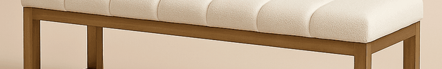 Artisan Weave Upholstered Bench Scandinavian Modern Living Dining Entryway Furniture