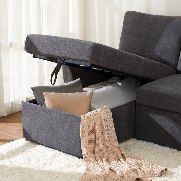 Tuscany Sleeper Sofa- Convertible Sofa Bed with Pull Out Couch with Storage Space for Bed Room, Guest Room or Living Room - Uber Decor