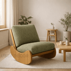 Moss Green Jute–Linen Blend