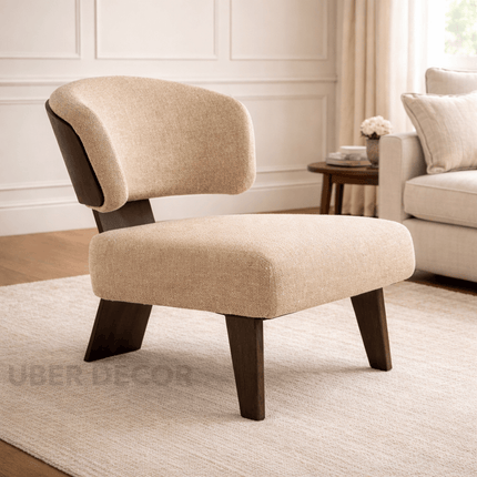 Modena Eleganza – Italian Minimalist Fabric Lounge Chair for Living Room & Leisure Spaces