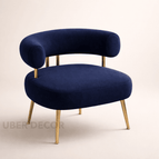 Midnight Navy Suede Velvet