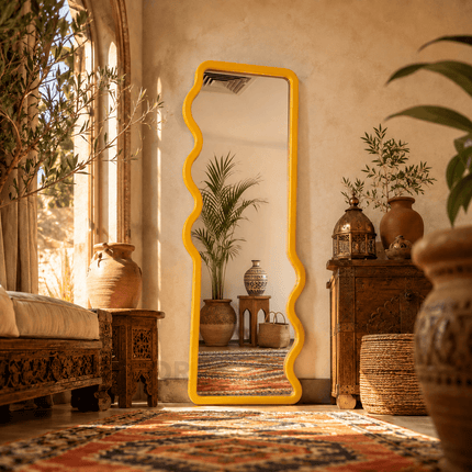 Ayla Asymmetrical Full Length Floor Mirror – Organic Statement Mirror