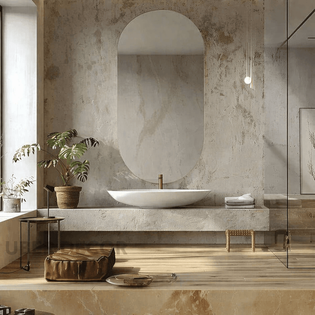 Ovia Frameless HD Mirror – Vertical Pill-Shaped Wall Mirror for Bathroom, Entryway & Vanity