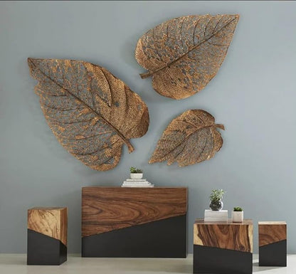 Leaf Metal Wall Art - Set of 3