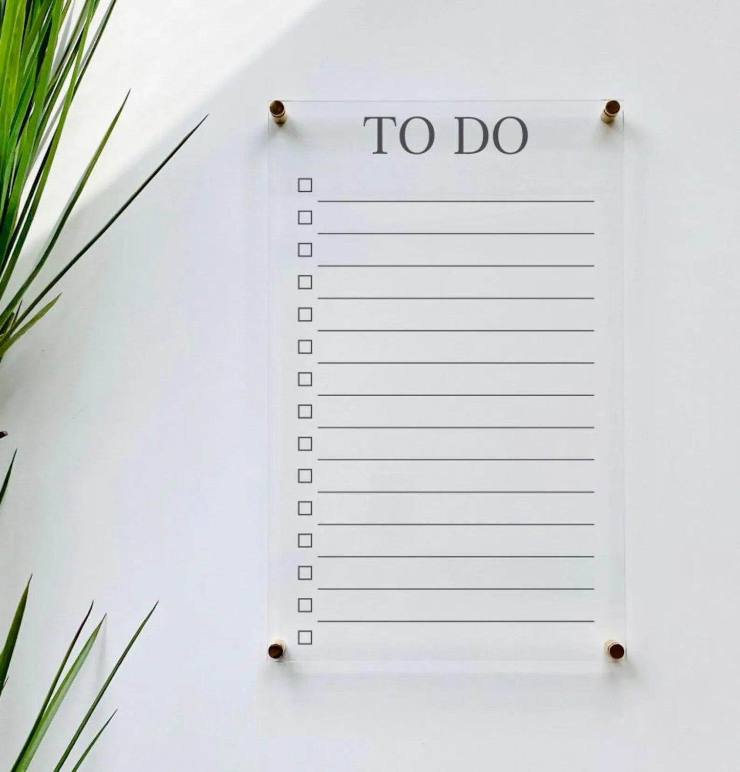 Transparent To-Do List Writing Board - Acrylic Glass Wall Planner