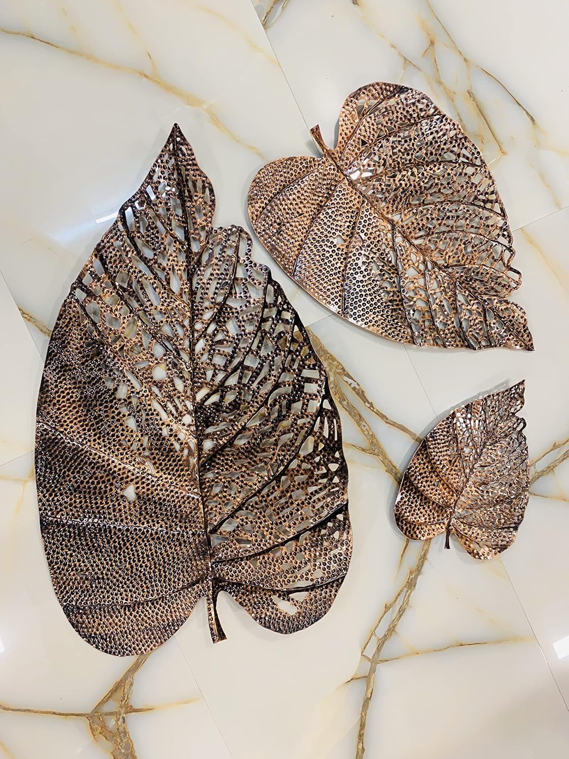 Leaf Metal Wall Art - Set of 3