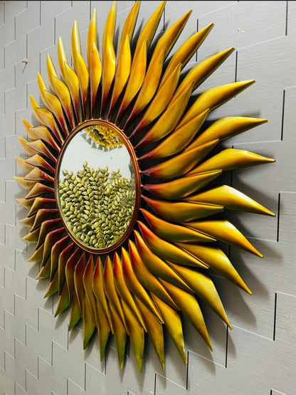 Golden Sun Metallic Mirror Wall Decor Metal Wall Art