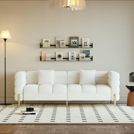 Tampa 3 Seater Luxury Modern Japandi Sofa for Living Room with Gold Legs Customisable Designer Sofa