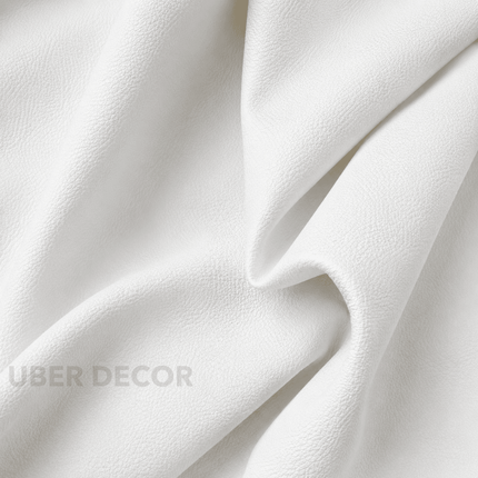 KLASSY- Leatherette Faux Leather Upholstery Fabric- Arctic White