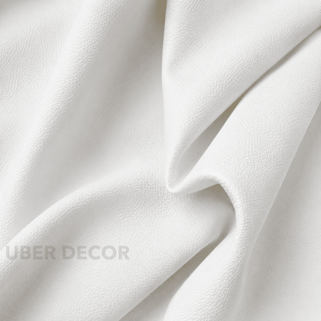KLASSY- Leatherette Faux Leather Upholstery Fabric- Arctic White