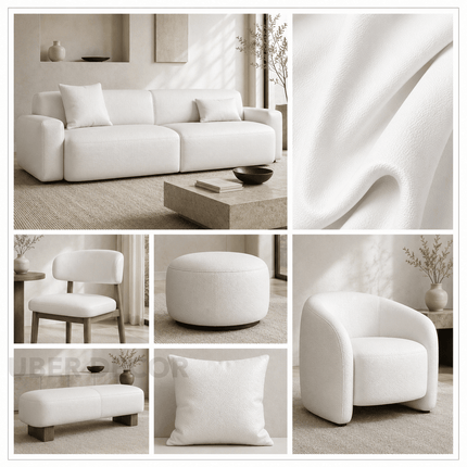 KLASSY- Leatherette Faux Leather Upholstery Fabric- Arctic White