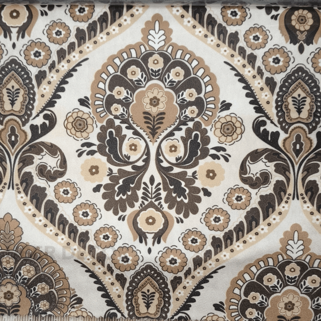 Teksun - Heritage Damask Paisley Textured Suede Upholstery Fabric - Vintage Paisley Floral