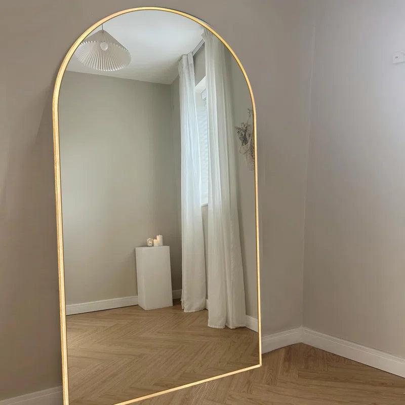 Grand Archway Wide Metal Frame Full Length Mirror